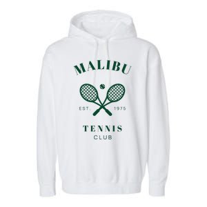 Malibu California Preppy Tennis Club Green Garment-Dyed Fleece Hoodie