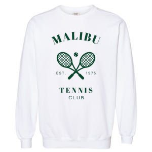 Malibu California Preppy Tennis Club Green Garment-Dyed Sweatshirt