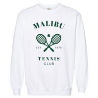 Malibu California Preppy Tennis Club Green Garment-Dyed Sweatshirt