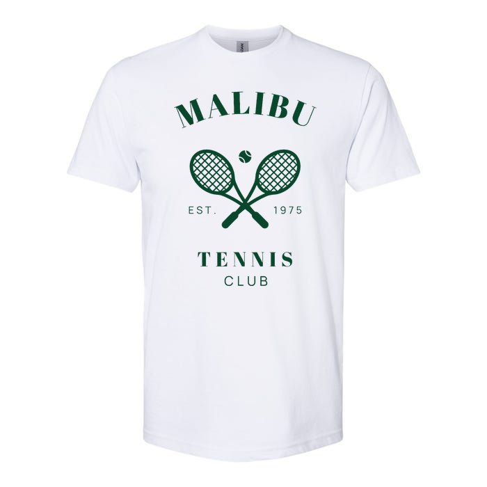 Malibu California Preppy Tennis Club Green Softstyle CVC T-Shirt