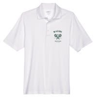 Malibu California Preppy Tennis Club Green Men's Origin Performance Pique Polo