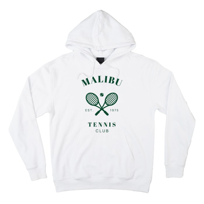 Malibu California Preppy Tennis Club Green Hoodie