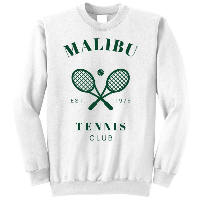 Malibu California Preppy Tennis Club Green Sweatshirt