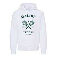 Malibu California Preppy Tennis Club Green Premium Hoodie