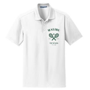 Malibu California Preppy Tennis Club Green Dry Zone Grid Polo