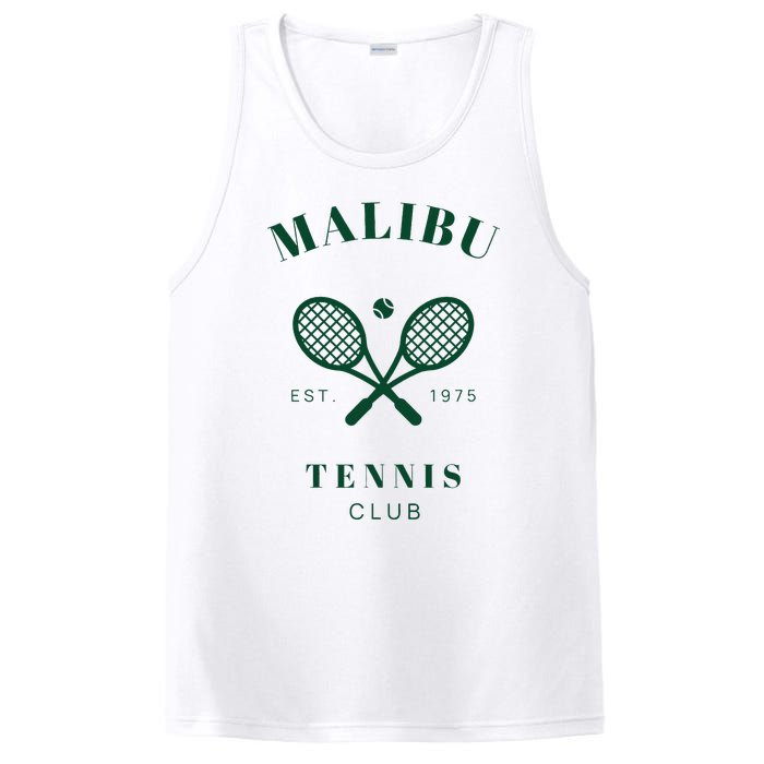 Malibu California Preppy Tennis Club Green PosiCharge Competitor Tank