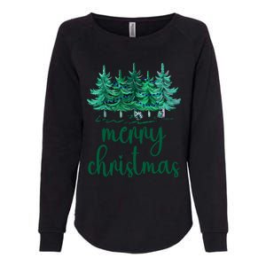 Merry Christmas Pink Christmas Tree Santa Xmas Gift Womens California Wash Sweatshirt