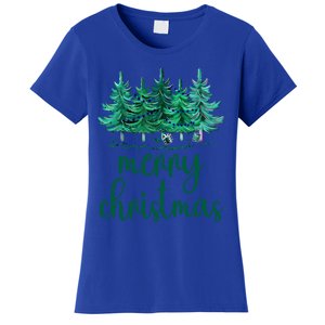 Merry Christmas Pink Christmas Tree Santa Xmas Gift Women's T-Shirt