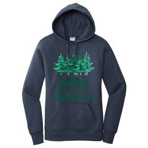 Merry Christmas Pink Christmas Tree Santa Xmas Gift Women's Pullover Hoodie