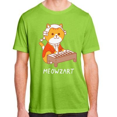 Meowzart Cat Pun Classical Music Piano Funny Adult ChromaSoft Performance T-Shirt