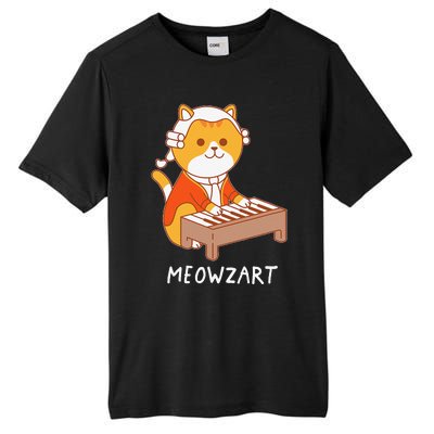 Meowzart Cat Pun Classical Music Piano Funny Tall Fusion ChromaSoft Performance T-Shirt