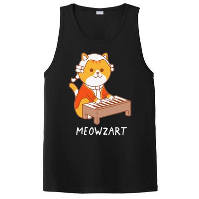 Meowzart Cat Pun Classical Music Piano Funny PosiCharge Competitor Tank