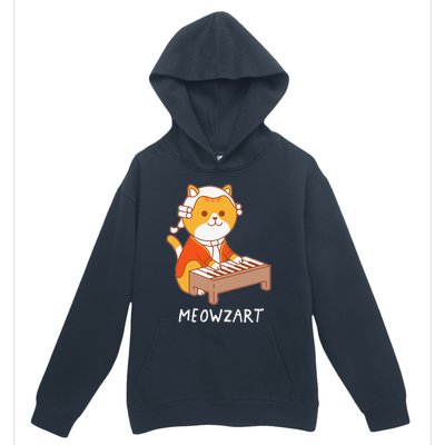 Meowzart Cat Pun Classical Music Piano Funny Urban Pullover Hoodie