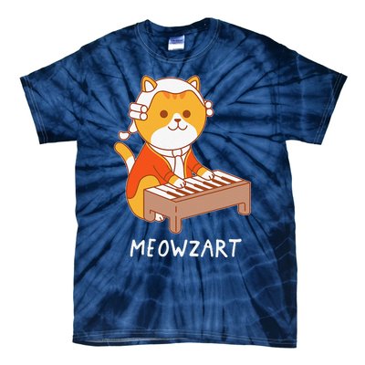 Meowzart Cat Pun Classical Music Piano Funny Tie-Dye T-Shirt