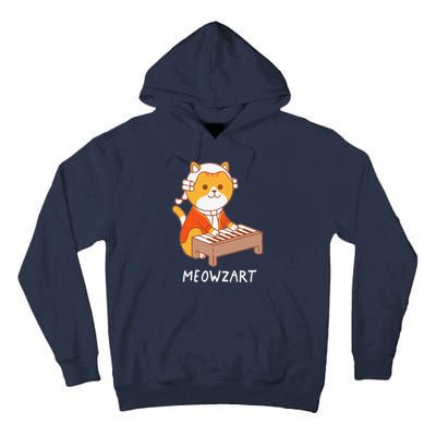 Meowzart Cat Pun Classical Music Piano Funny Tall Hoodie