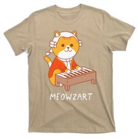 Meowzart Cat Pun Classical Music Piano Funny T-Shirt