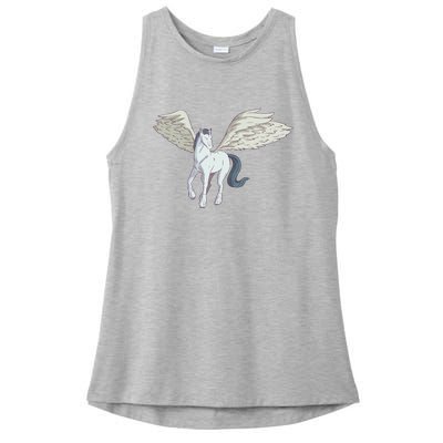 Mythical Creature Pegasus Ladies PosiCharge Tri-Blend Wicking Tank