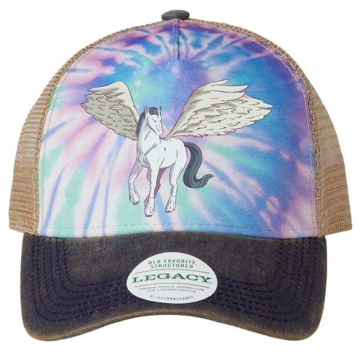 Mythical Creature Pegasus Legacy Tie Dye Trucker Hat