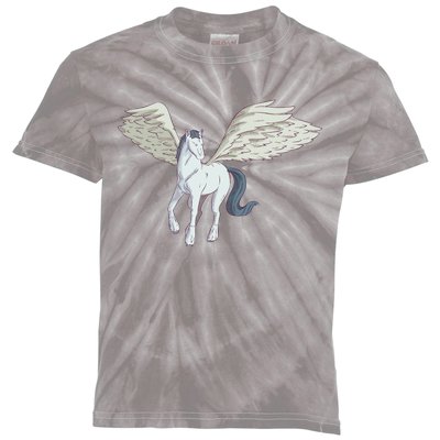 Mythical Creature Pegasus Kids Tie-Dye T-Shirt