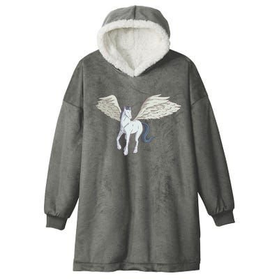 Mythical Creature Pegasus Hooded Wearable Blanket