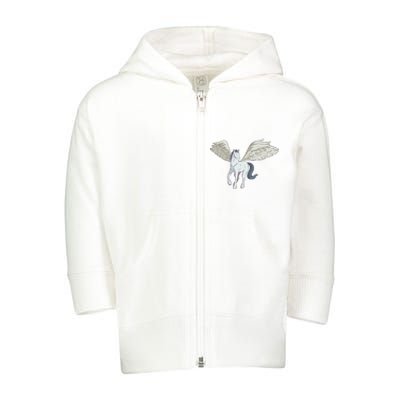 Mythical Creature Pegasus Toddler Zip Fleece Hoodie