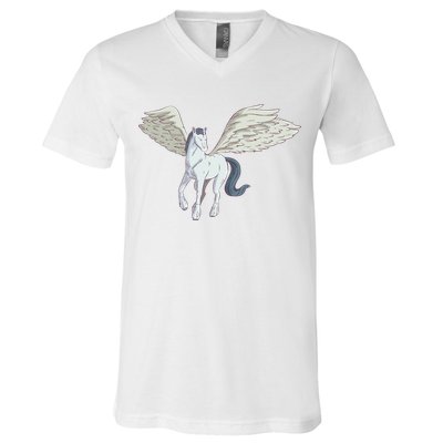 Mythical Creature Pegasus V-Neck T-Shirt