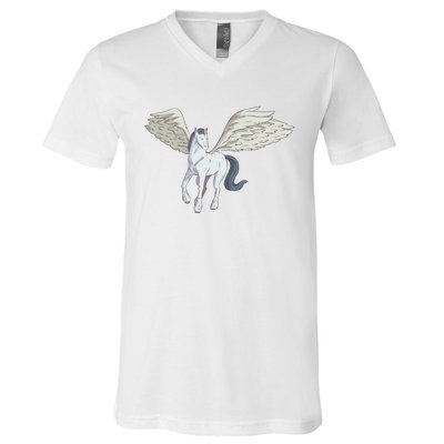 Mythical Creature Pegasus V-Neck T-Shirt