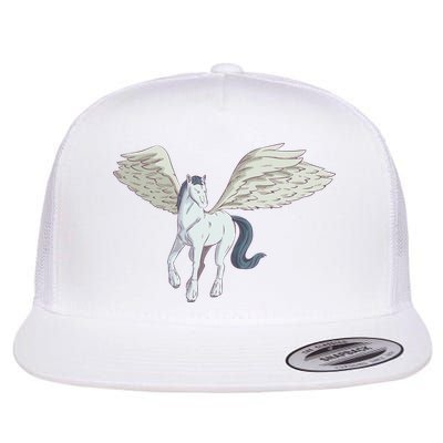 Mythical Creature Pegasus Flat Bill Trucker Hat