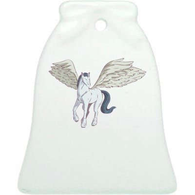 Mythical Creature Pegasus Ceramic Bell Ornament