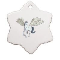 Mythical Creature Pegasus Ceramic Star Ornament