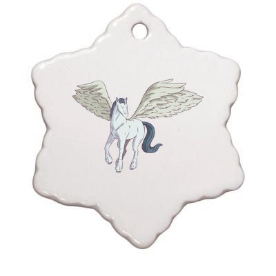 Mythical Creature Pegasus Ceramic Star Ornament