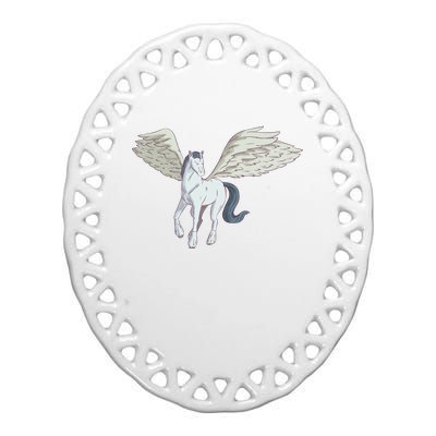 Mythical Creature Pegasus Ceramic Oval Ornament