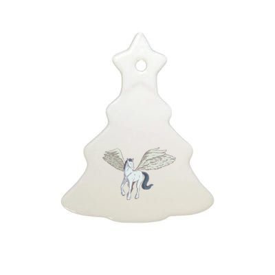 Mythical Creature Pegasus Ceramic Tree Ornament