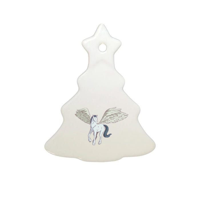 Mythical Creature Pegasus Ceramic Tree Ornament