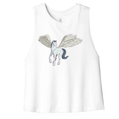 Mythical Creature Pegasus Women's Racerback Cropped Tank