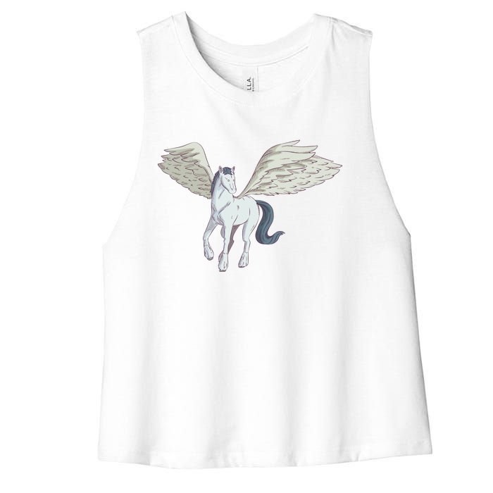 Mythical Creature Pegasus Women's Racerback Cropped Tank