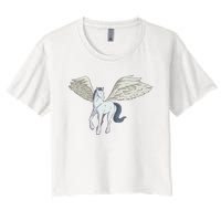 Mythical Creature Pegasus Women's Crop Top Tee