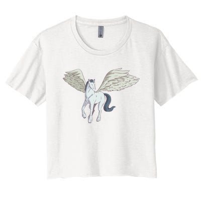 Mythical Creature Pegasus Women's Crop Top Tee