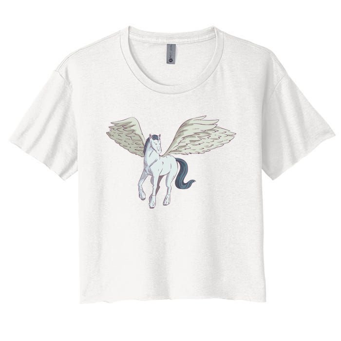 Mythical Creature Pegasus Women's Crop Top Tee