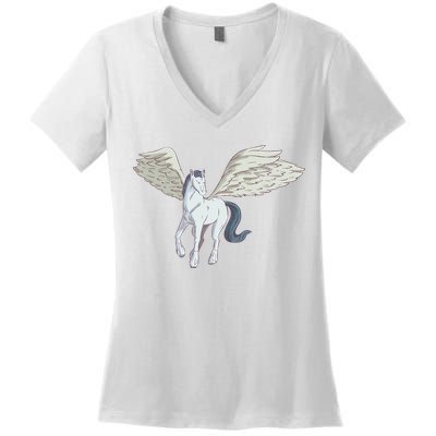 Mythical Creature Pegasus Women's V-Neck T-Shirt