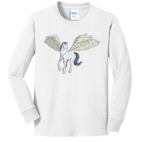 Mythical Creature Pegasus Kids Long Sleeve Shirt