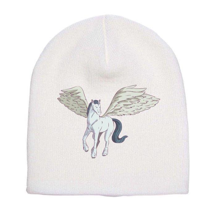 Mythical Creature Pegasus Short Acrylic Beanie