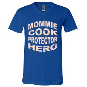 Mommie Cook Protector Hero Mom Profession Superhero Chef Gift V-Neck T-Shirt