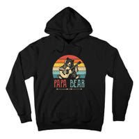 Mens Cute Papa Bear Vintage Father's Day Retro Dad Guitar Tall Hoodie