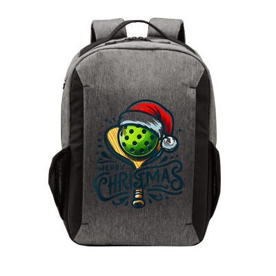 Merry Christmas Pickleball Pickle Ball and Paddle Santa Hat Vector Backpack