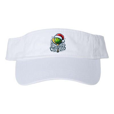 Merry Christmas Pickleball Pickle Ball and Paddle Santa Hat Visor