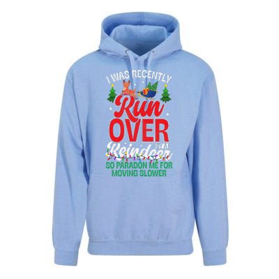 Merry Christmas Pardon I Was Recently Run Over By A Reindeer Unisex Surf Hoodie