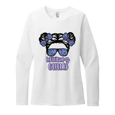 Military Child Purple Up Month Of Military Child Awareness Womens CVC Long Sleeve Shirt