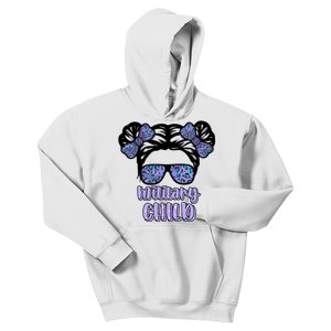 Military Child Purple Up Month Of Military Child Awareness Kids Hoodie