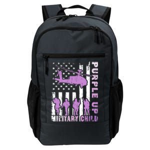 Military Child Purple Up American Flag Helicopter Daily Commute Backpack